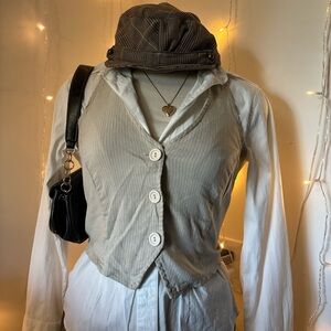 Fashion Magazine Beige Vintage Vest